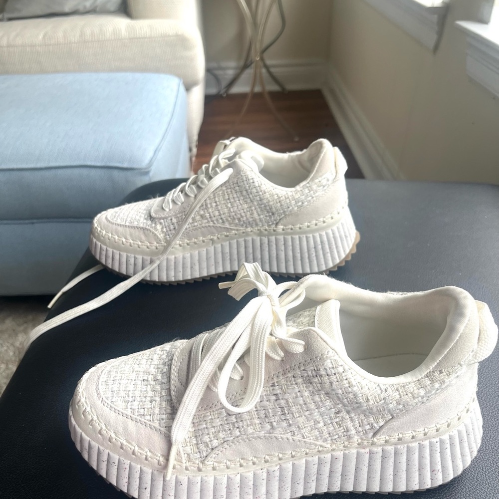 Off White Universal Thread Tweed Textured Platfor… - image 2